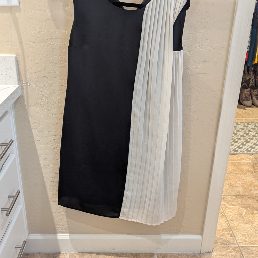 The Limited Black and White Asymmetrical Dress